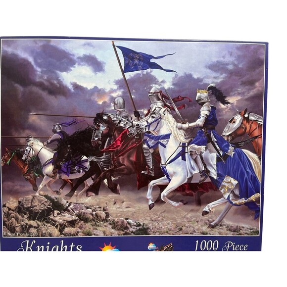 Suns Out 1,000 Piece Nene Thomas Art Puzzle "Knights Charge "  20" x 27" Comp - Picture 9 of 10